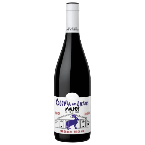 Vino orgánico malbec Colonia las liebres 750ml - comprar online
