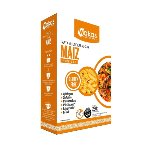 Pasta con maíz Wakas 250g