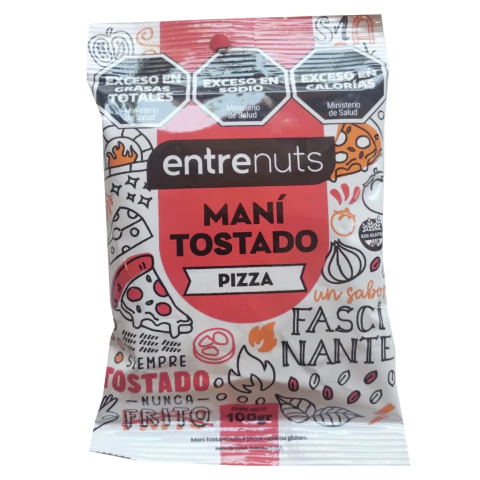 Maní tostado sabor pizza Entrenuts 100g