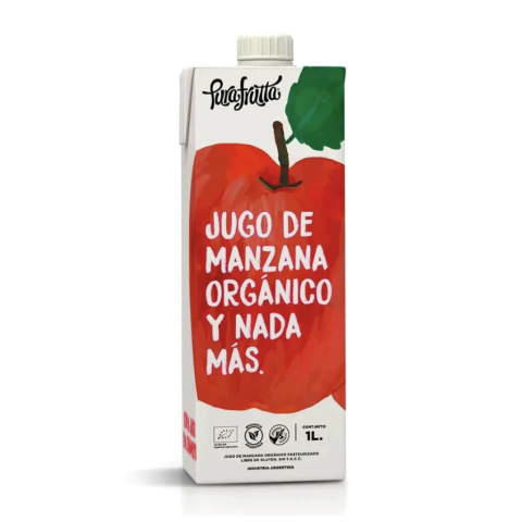 Jugo de manzana orgánico Pura frutta 1lt