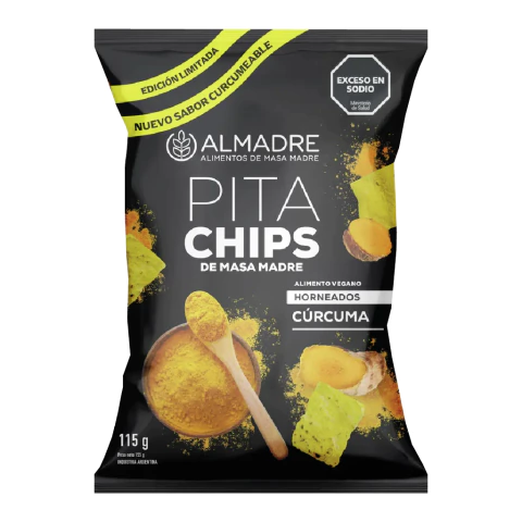 Pita chips cúrcuma Almadre 115g - comprar online