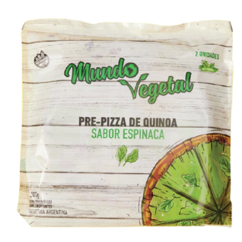 Pre-pizza de quinoa sabor espinaca Mundo vegetal 300g