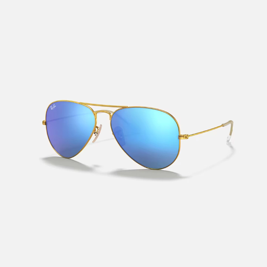 Ray-Ban Aviador Dorado Azul Espejado RB3025