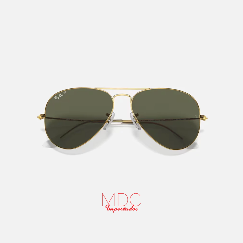 Ray-Ban Aviador Polarizado Dorado Verde RB3025
