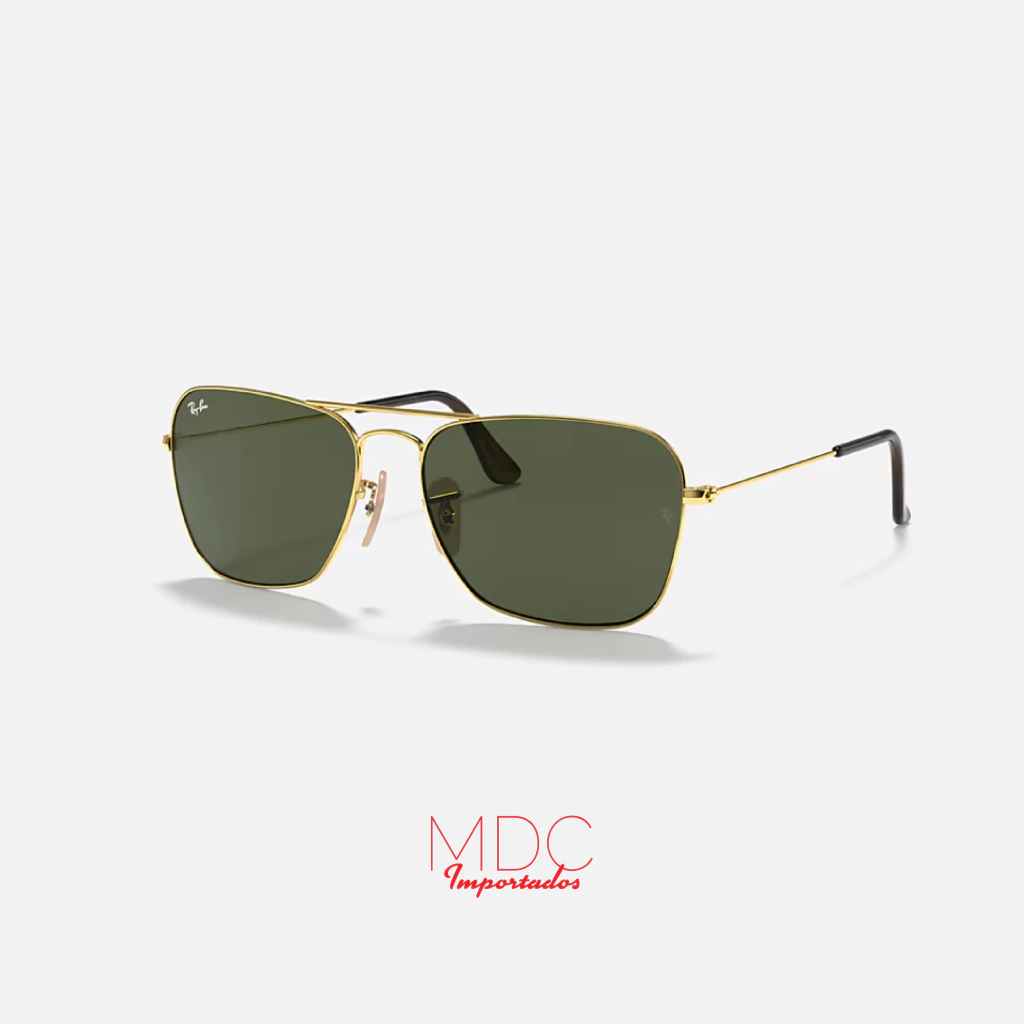 Ray-Ban Caravan Dorado Verde RB3136