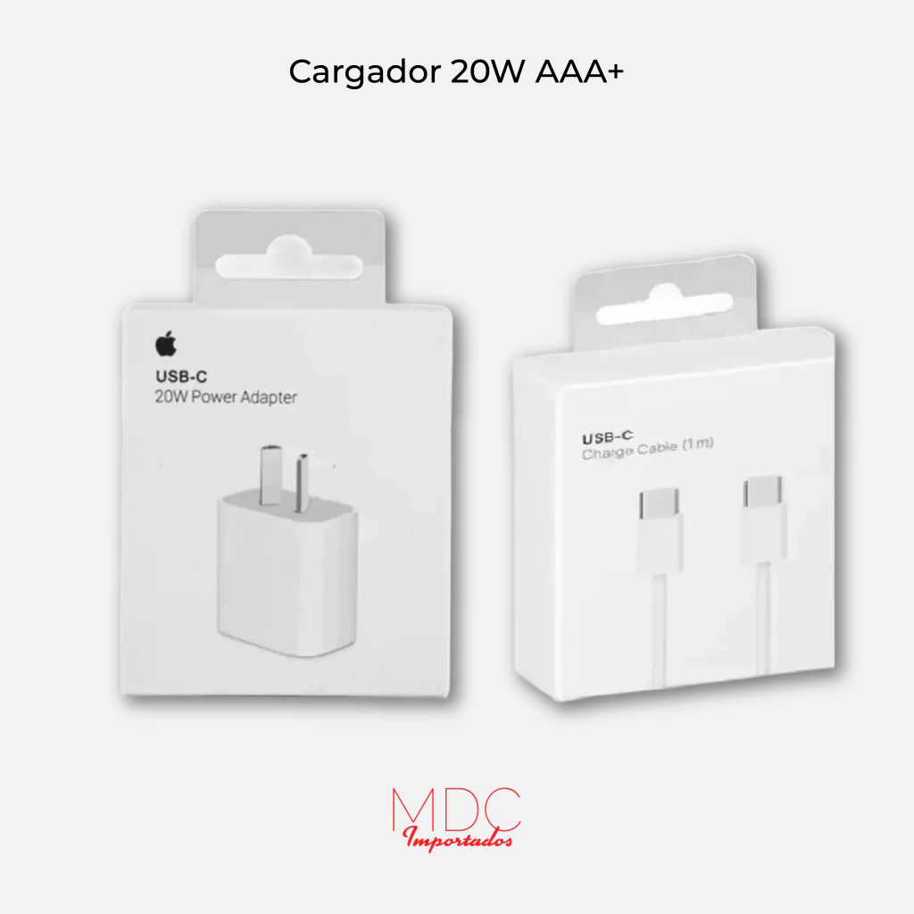 Combo Cargador 20W + Cable C to C (AAA+)