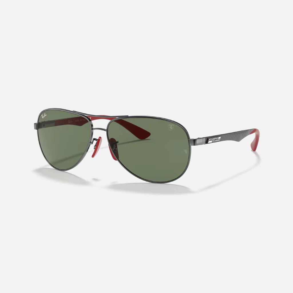 Ray-Ban Ferrari Aviador Gunmetal Verde RB8313M