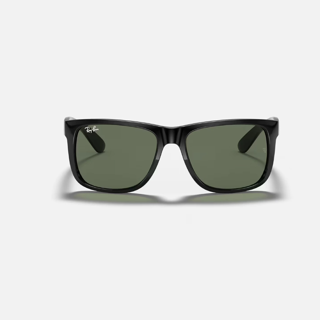 Ray-Ban Justin Matte Negro Verde Polarizado RB4165