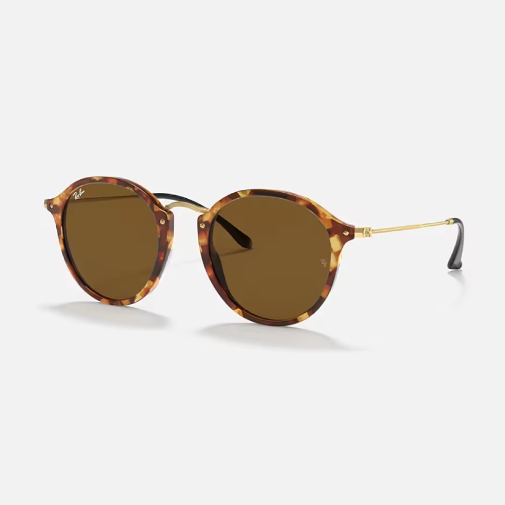 Ray-Ban Round Fleck Carey Marrón RB2447