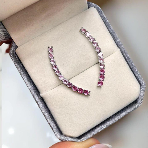 Brinco Earcuff Rosa Degrade - comprar online