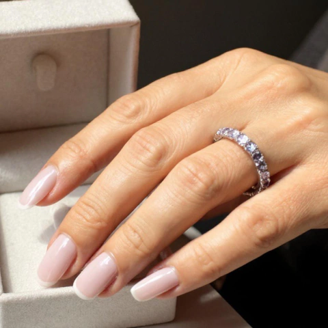 Aliança Zircônias Lavanda