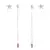 Brinco Corrente Star Pink Prata 925 - comprar online