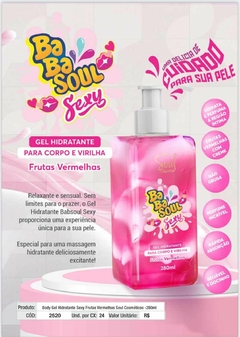 PROMO GEL BEIJAVEL BABASOUL SEXY FRUTAS VERMELHAS SOUL 280ML - comprar online