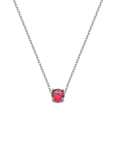 colar pobto de luz zirconia vermelha - comprar online