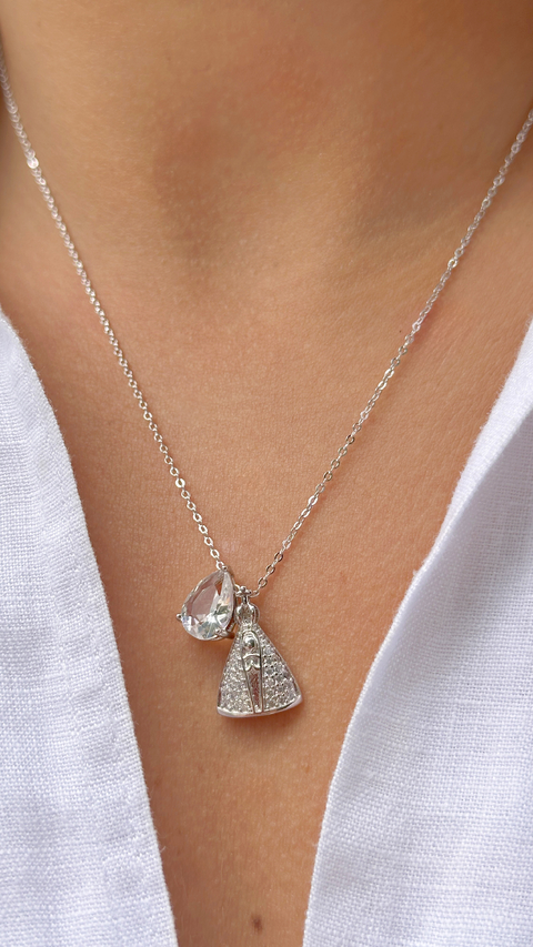 colar Nossa Senhora Aparecida com gota - comprar online