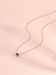 colar pobto de luz zirconia vermelha