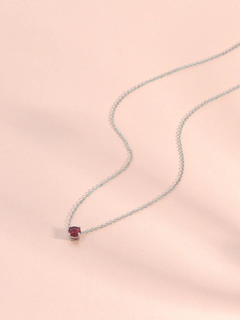 colar pobto de luz zirconia vermelha