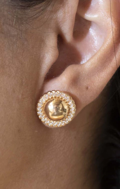 Brinco Círculo com Borda Cravejada - comprar online