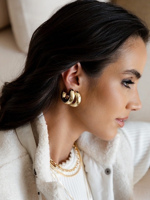 Argola max tubo 3cm ródio - comprar online