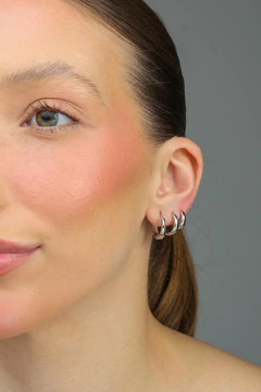 Mix De Brincos Argola | Banhado a Ródio Branco na internet