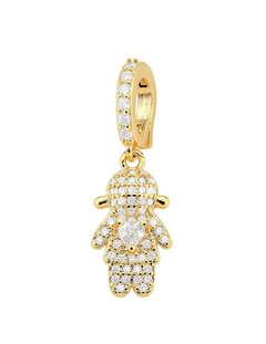 pingente menina cravejado dourado - comprar online