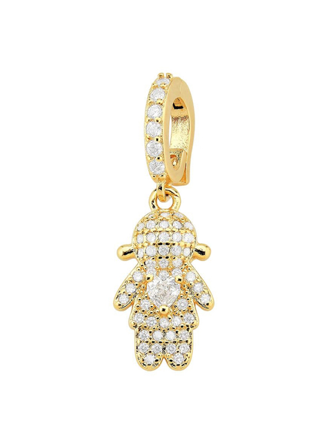 pingente menina cravejado dourado - comprar online