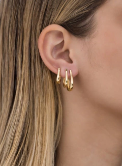 trio de argolas lisas - comprar online