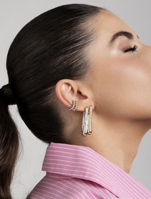piercing fake camada liso ródio - comprar online