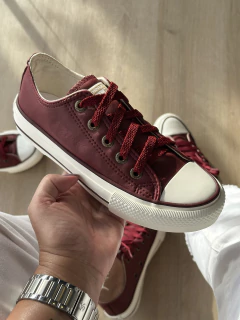 Tênis All Star Premium Courino Bordô - Rosa Pitanga