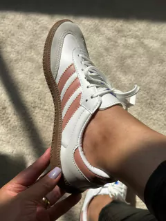 Adidas Samba Slim Branco/Rosa - Rosa Pitanga