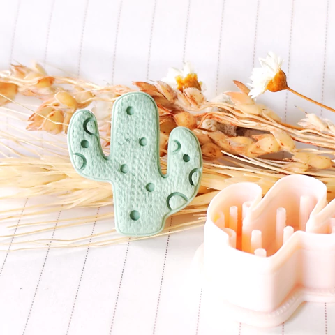 970 - CORTADOR DUPLO CACTO ILUSTRADO - 3cm - comprar online