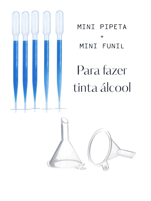 KIT DE MINI PIPETA E MINI FUNIL PARA FAZER TINTA ÁLCOOL - comprar online