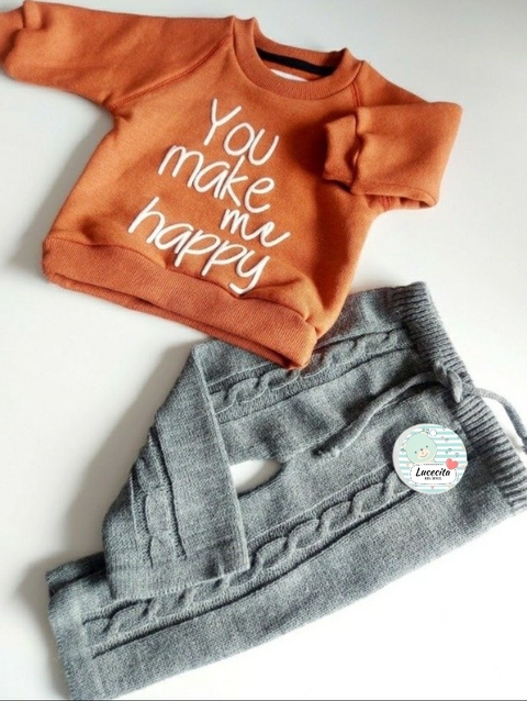 PANTALON TEJIDO TRENZADO GRIS