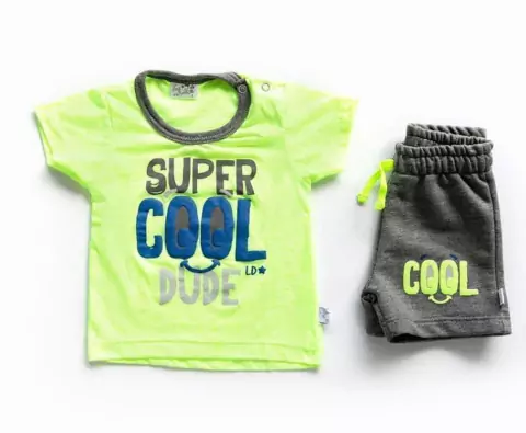CONJUNTO REMERA Y SHORT BEBE SUPER COOL 3M