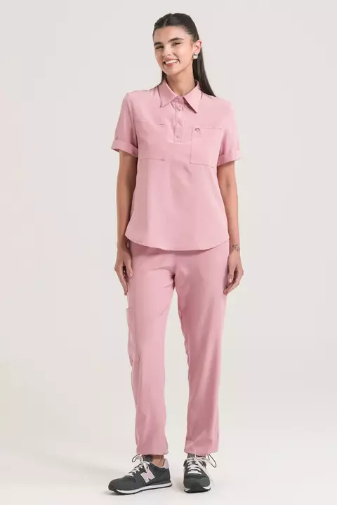 Scrub feminino Pulse - Rosa Soft