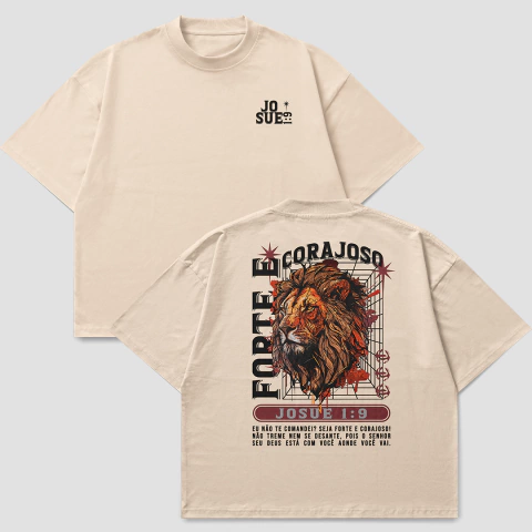 Camiseta Oversized Suedine Forte e Corajoso - comprar online