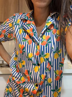 PIJAMA CAMISERO LEMON + ROPA INTERIOR DE REGALO (CONJUNTO DE LENCERIA O BOMBACHAS) en internet