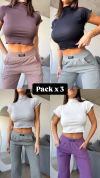 Pack de 3 remeras manga corta de morley con cuello