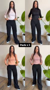 Pack de 3 puperas manga larga fritadas de morley con cuello - comprar online