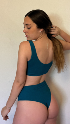 BIKINI KENDAL VERDE OSCURO CLOTILDE + POLLERA DE REGALO - Clotilde