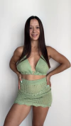 POLLERA DE HILO VERDE