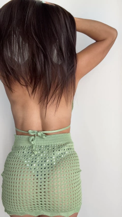 POLLERA DE HILO VERDE - comprar online