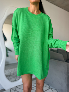 Suéter Over Tejido Verde - comprar online