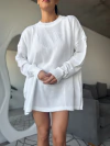 Suéter Over Tejido Blanco - comprar online