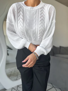 Suéter Globo Tejido Blanco - Clotilde