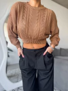 Suéter Globo Tejido Brown - comprar online