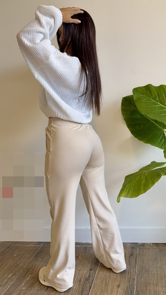 Pantalón Palazo de Dralón con Lycra color Saul - Clotilde