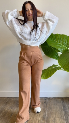 Pantalón Palazo de Dralón con Lycra Camel - tienda online