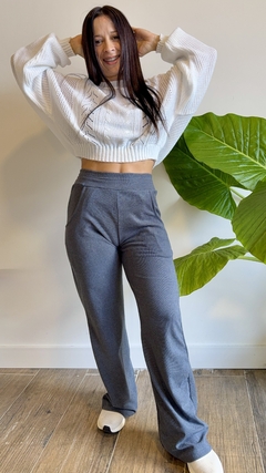 Pantalón Palazo de Dralón con Lycra azulado en internet
