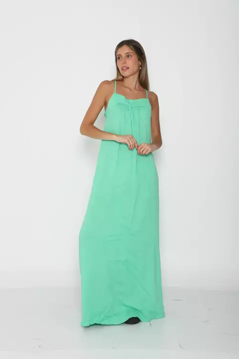 VESTIDO SOFIA LINO LISO CLOTILDE ACQUA - comprar online